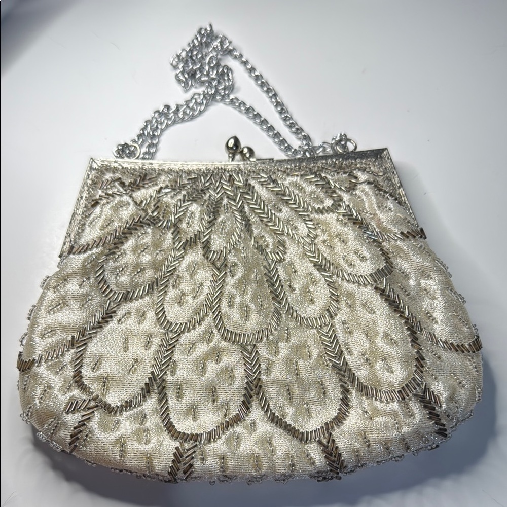 Elegant Silver Evening Clutch